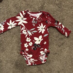 Floral Long Sleeve Kids One Piece